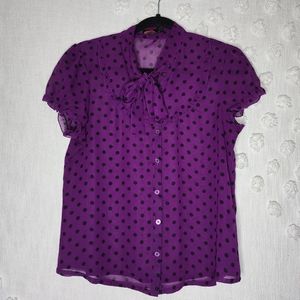 Forever 21 Purple Polkadot Top